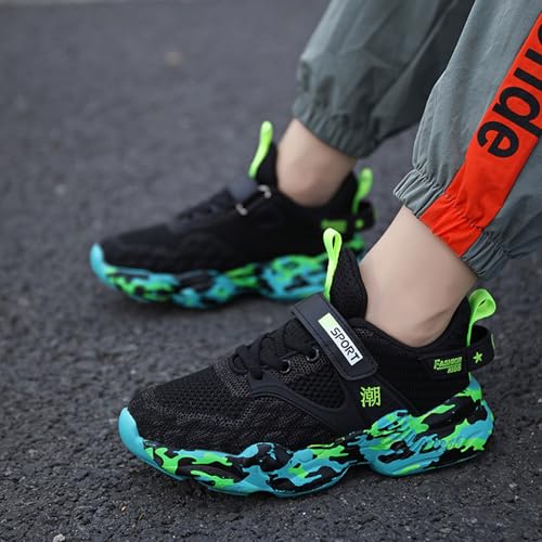 Kids Sneakers for Boys Girls Non-Slip Hook and Loop Lazy Shoes with Hook and Loops for Indoor Outdoor Little Kid3