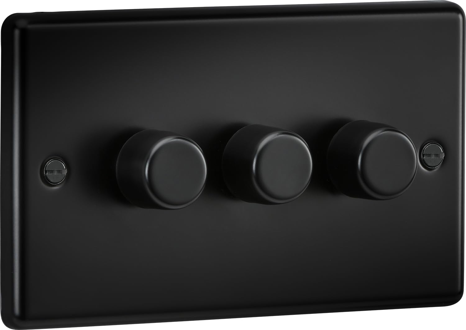 Knightsbridge Matt Black 3G 2 Way 10-200W (5-150W Led) Intelligent Dimmer
