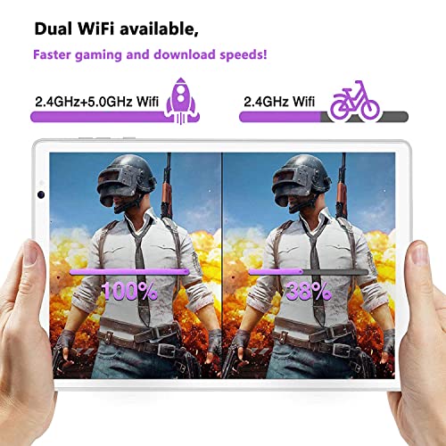 Toscido 2023 Tablet 10 Inch Octa Core Tablet Android 11,4Gb Ram,64Gb Rom,13M&5M Camera,5G Wi-Fi,Bluetooth 5.0,Gps,Type-C,Include Bluetooth Keyboard,Mouse,Tablet Case And More - Silver #TOP6