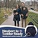 Intimom Baby Carrier Cover Winter with Detachable Hood - Windproof & Water-Resistant Winter Car Seat Cover Baby Girl & Boy, Universal Travel Carrier & Stroller Blankets for Babies - Lightweight Fabric