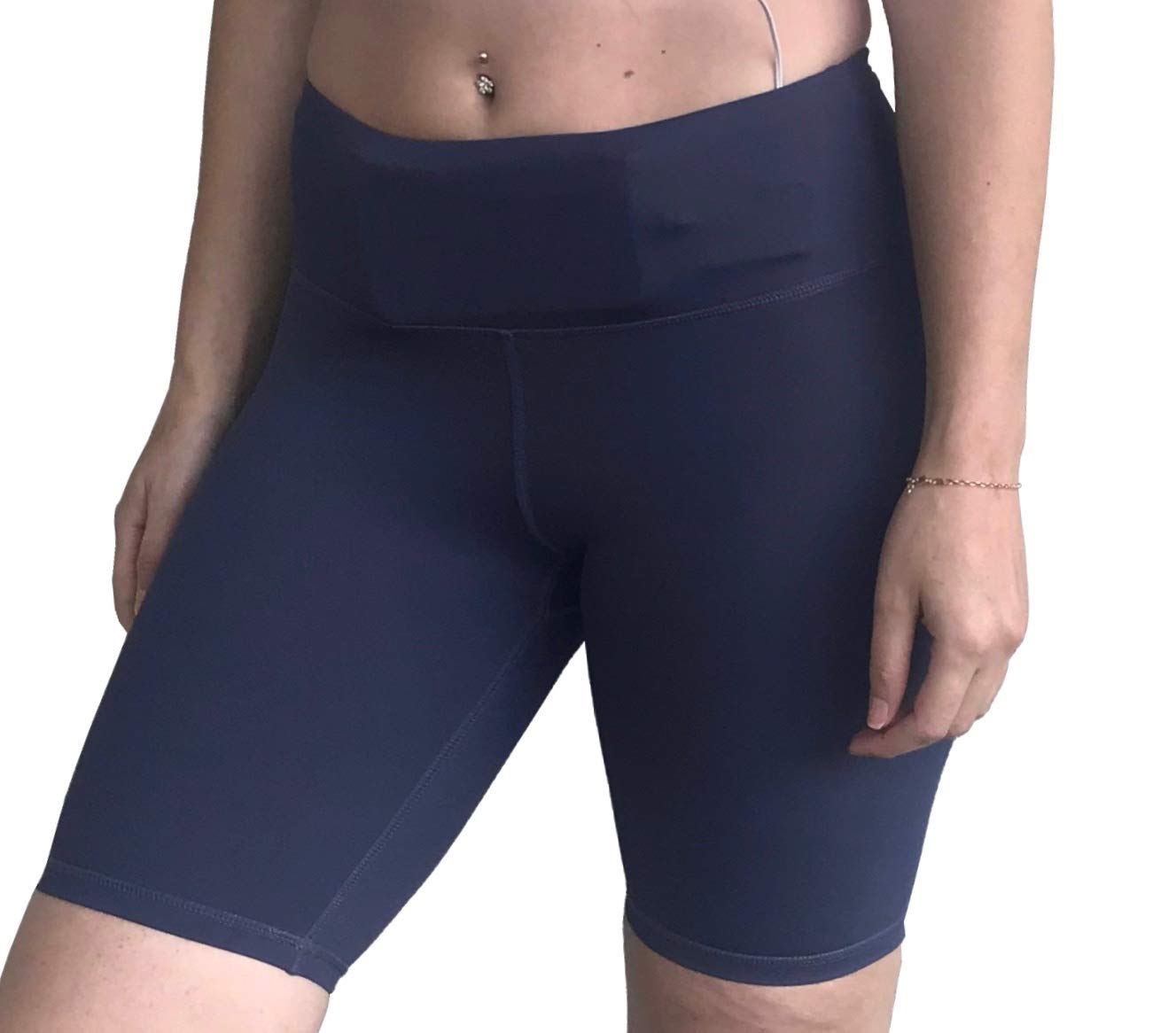 Active Long Shorts, Bike Workout Running Shorts with Pockets and Tummy Control for Women