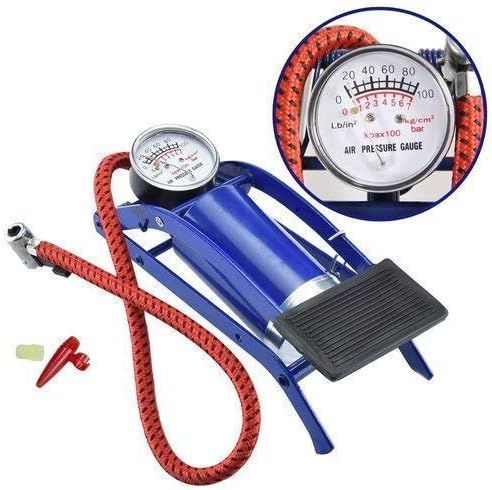 Portable High Pressure Foot Pump/Air Tyre Inflator/Pump Compressor |for Bike/Car/Cycles & All Vehicles |Pack of 1