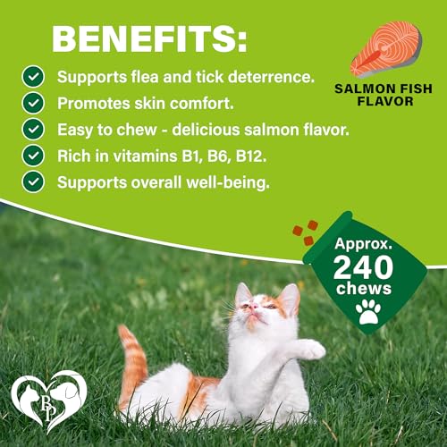 Flea and Tick Prevention Chewable Pills for Dogs and Cats - Revolution Oral Flea Treatment for Pets - Pest Control & Natural Defense - Chewables Small Tablets Made in USA (Salmon (for Cats)) - Thumbnail 2
