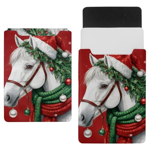 Funda para portátil de 35 x 25.9 cm roja con diseño navideño de protección diaria