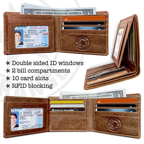 Western Wallet For Men - Full Grain Leather Rodeo Bull Bifold Wallet For Cowboys - Mens RFID Wallet - Cowboy Wallet - Gifts For Him2