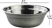 Vista 3 de Morcte Paquete de 4 cuencos de preparación de metal de acero inoxidable, tazón para mezclar, 2 cuartos de galón