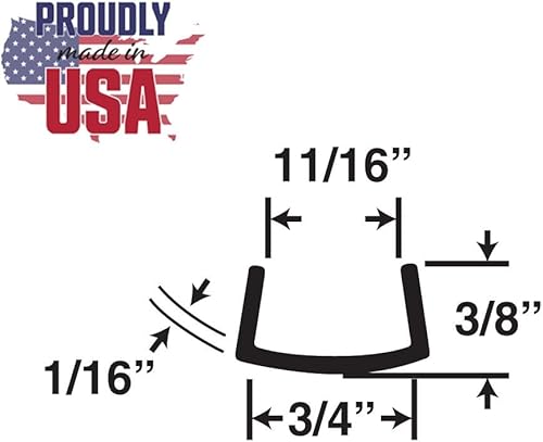 Miniatura 2 de Outwater Plastics White - Canal en U de plástico de estireno de 34 pulgadas, longitud de 36 pulgadas (paquete de 4)