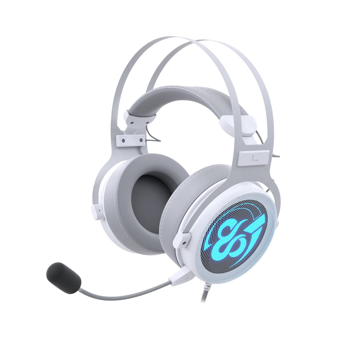 Cuffie Gaming Newskill Kimera V2 Ivory 7.1 compatibili con PC e PS4 di Colore Bianco