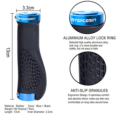 image for TOPCABIN Bike Grips,Ergonomic Design Bicycle Grips Widen Holding Rubbe