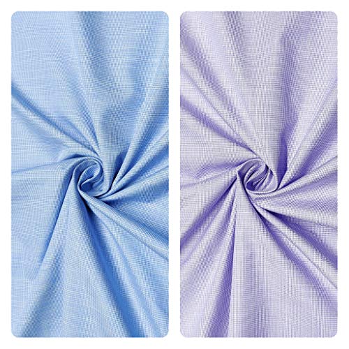 Image of JHABAK'S Unstitched Polycotton Giza Cotton Shirt Fabric For Men - Combo Pack of 2-1.60m Shirt Cloth Piece - 58 inch Width