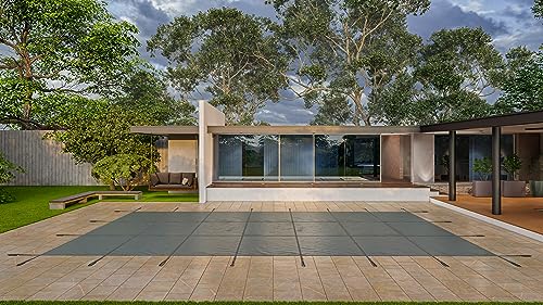 WaterWarden 16' x 34' Pool Safety Cover, Grey