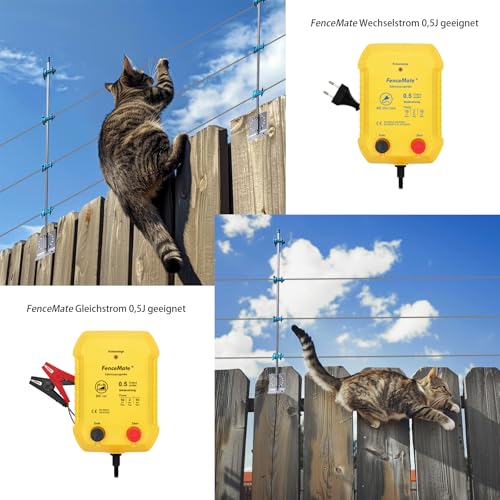 FenceMate 230V Weidezaungerät 0,5J Output für 2 bis 10 km, niedrige Impedanz Spitzenspannung 10kV für Geflügel, Vieh, Hobbytiere, Haustiere, Steuergerät zum Schutz von Gärten und Grundstücken