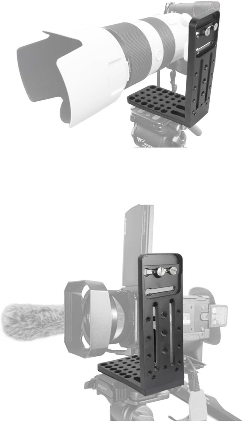 Camera L Bracket ,Universal Vertical Camera Mount Horizontal Switching Tripod Quick Release Plate Compatible with Canon Nikon Sony 4K Video Fujifilm DJI Stabilizer Monopod (Long Version)