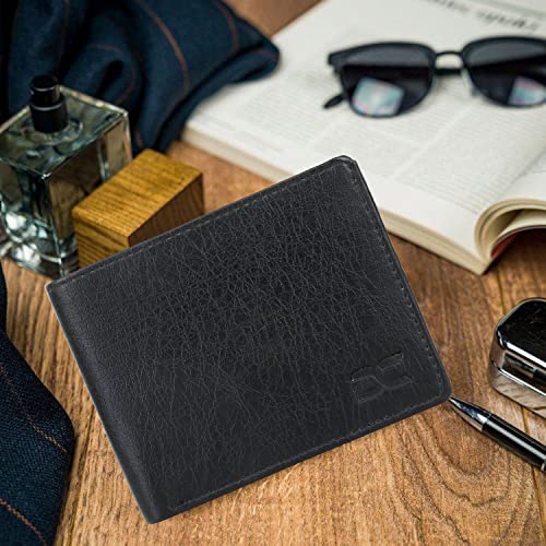 Image of Dezire Crafts Men Formal, Casual Black Artificial Leather Wallet (6 Card Slots) (Black)