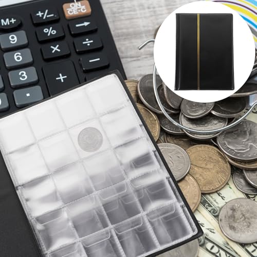 Álbum de monedas evite arañazos con 250 espacios transparentes de material PVC 6