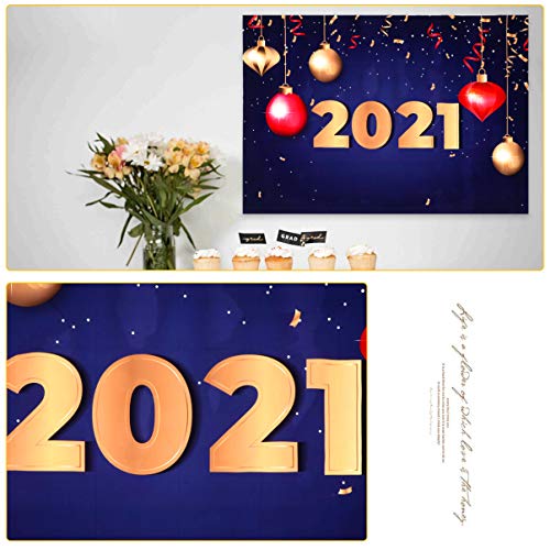 Amosfun 2021 CenÃ¡rios de Fotografia de Ano Novo 2021 Ano Novo Fundo de Fotos Pano de Fundo de Pared