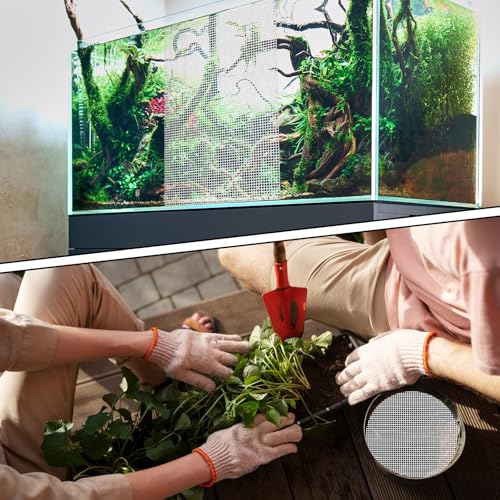 Image of JIYIN 4 Pcs 4 Count Plastic Mesh Canvas Sheets for Embroidery, Plastic Needlepoint Canvas, Eye Mesh for Acrylic Yarn Crafting Knit Crochet Projects and Make Aquarium Dividers(White 11.8x7.9'')