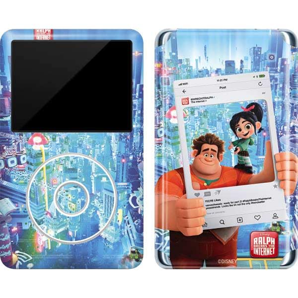 Skinit Decal MP3 Player Skin Compatible with iPod Classic (6th Gen) 80GB - Officially Licensed Disney Wreck-it Ralph and Vanellope Instagram Pose Design