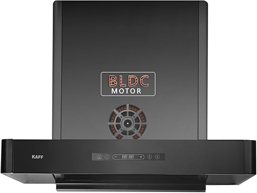 KAFF KET60B-DC BLDC Motor T-Shape 60 cm Filterless Auto Clean Chimney | Real Time Display upto 1400 m3/hr | Touch & Gesture Control | 9 Speed | 2…