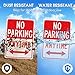T&R No Parking Anytime Sign - 2 Pack - 14 x 10 Inches Rust Free .040 Aluminum Reflective - UV Protected, Waterproof, Weatherproof and Fade Resistant - 6 Pre-drilled Holes