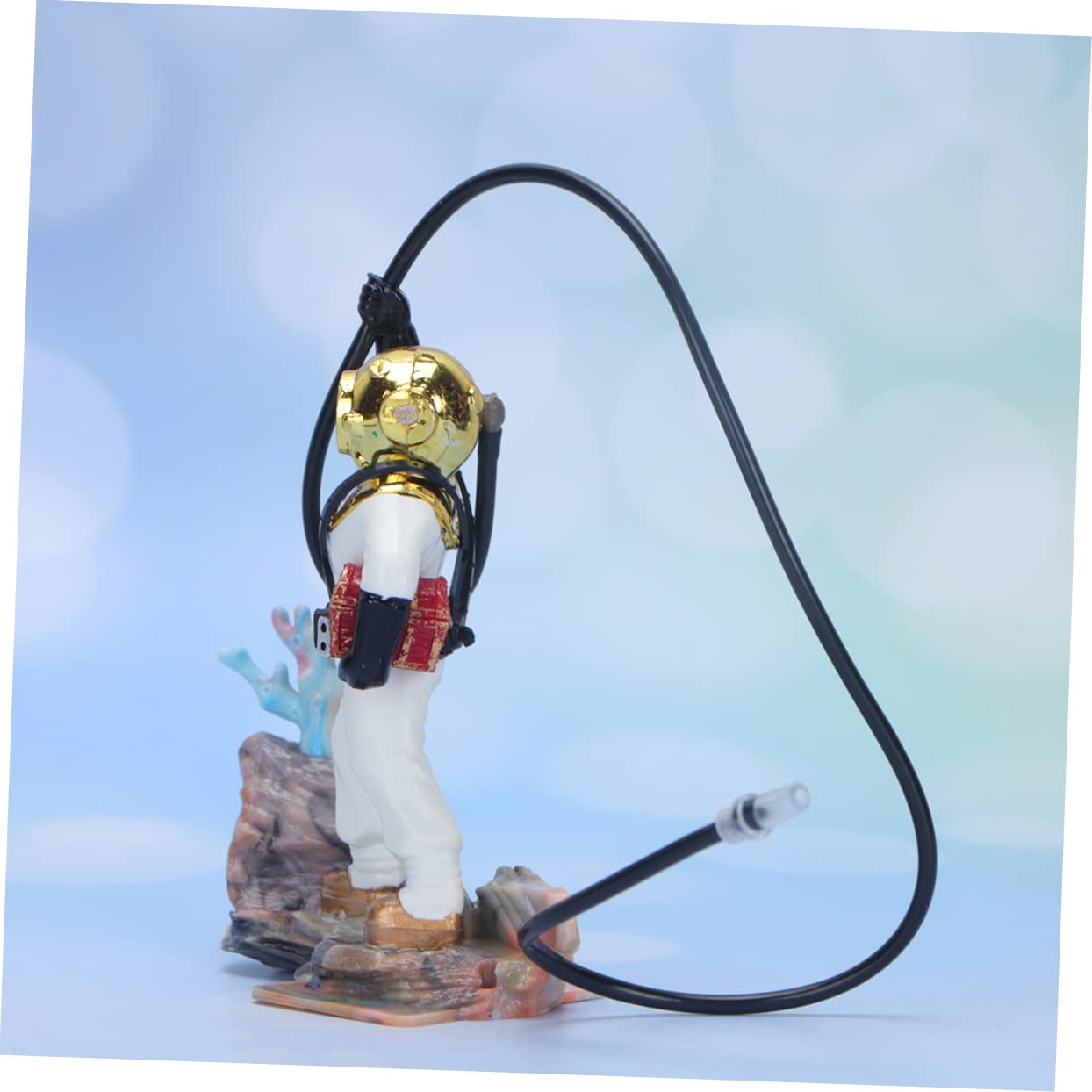 BESPORTBLE 3 Pièces Ornement De Modèle De Résine D'aquarium Grand Aquarium d'air D'aquarium Décor De Table Décor Extérieur Américain Betta Réservoir De Tortue Ornements Blanche