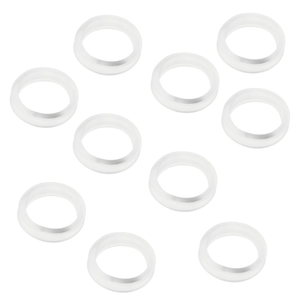 Pleayietoopiatiey 10 Pieces Finger Ring Grips Inserts For Barber Hairdressing Shear Scissors Clear