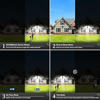 SANSI 28W 3500LM Motion Sensor Outdoor Lights, Outdoor Motion Sensor Light Security Lights Detector with 4 Mode 350W Equiv 5000K, IP65 Waterproof for Soffit, Garage, Yard (Black) Hardwired