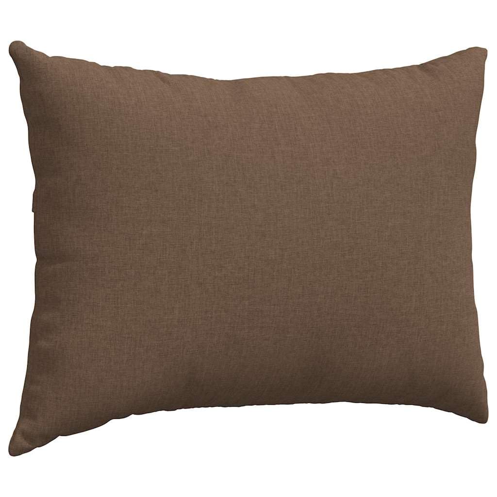 Cuscini da Divano 2 pezzi Marrone 70 x 50 cm in Tessuto con Riempimento in Poliestere, Federe Sfoderabili, Supporto Ergonomico per Soggiorno, Ufficio, Camera da Letto