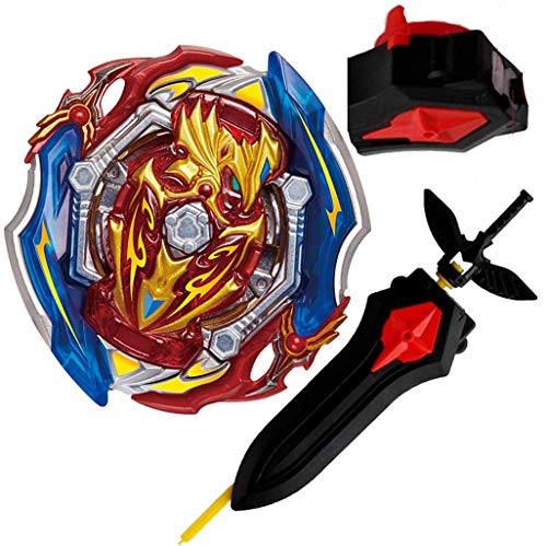 Bey Battle Evolution Blade Turbo God Bay B-150 Booster Union Achilles Cn.Xt+Retsu Gyro Starter Set Lr Sword Launcher Grip Batting Top Games Accessories Bey Burst Gaming Tops Spinning Toy Gift for Boys