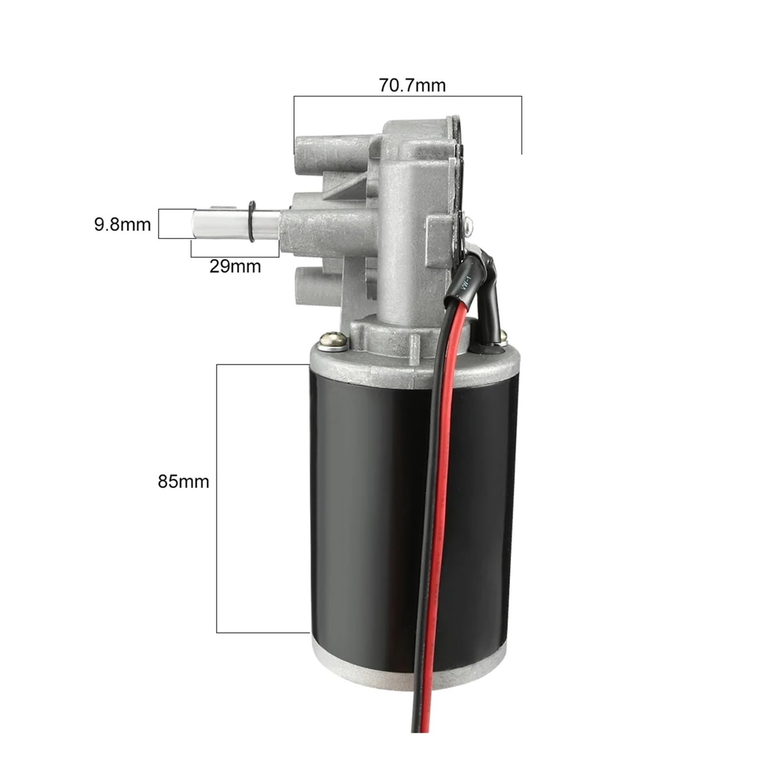 Motor de engranaje de tornillo sin fin Reversible, cc 12V, 24V, 36V, 48V, 220V, 10W-80W, 6RPM-400RPM, reducción de velocidad, Motor de caja de cambios eléctrico de alto par JCF63R(24V 80W 100RPM 8N.M)