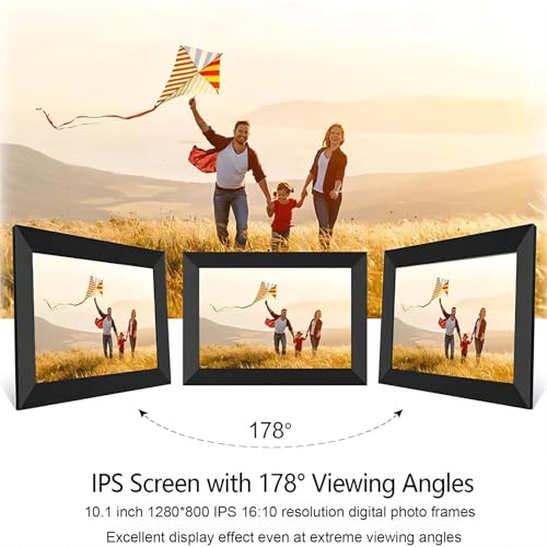 10.1 inch Smart Cloud WIFI Digital Picture Frame 1280x800 Full IPS Touchscreen With Free Frameo APP, Easy Share Photos or Videos, Sleep Mode, 16GB Storage, Gift for Family & Friends - Image 6