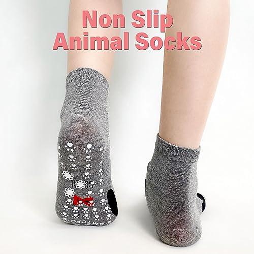 Hellomamma Grip Socks for Women - Non Slip Yoga & Ballet Workout Socks with Animal Pattern4