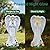 Elegondrar Solar Angels for Outside Garden, Angel Statue with Bird for Yard Lawn Patio Balcony, Memorial Gifts for Mom, Grandma, Women, 12 Inch,Resin