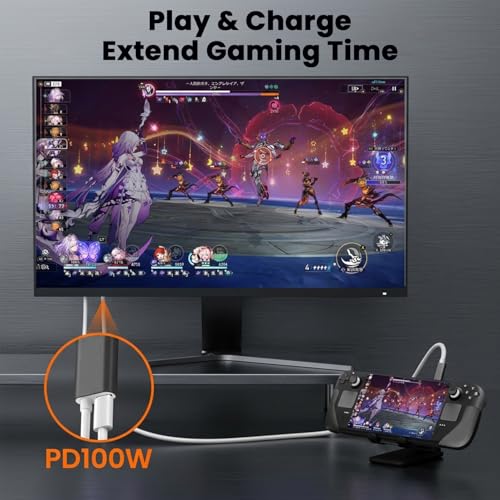 Image of Verilux Type C to HDMI Cable with Portable Dock, HDMI to Type C Cable with PD 100W Charging & 4K@60Hz HDR TV Dock Replacement for Switch 2 /1 /OLE, Plug & Play Travel Docking for Monitor, Projector, TV