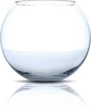 Amtra Crystal Globe - Fishbowl in transparent glass, Goldfish Aquarium, hand blown, 30 CM