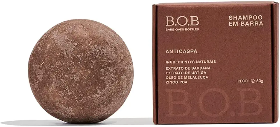 B.O.B Bars Over Bottles Shampoo em Anticaspa de uso diário para cabelos com caspa | Natural, vegano, livre de crueldade, sustentável, livre de plástico, waterless, anticaspa, suaviza
