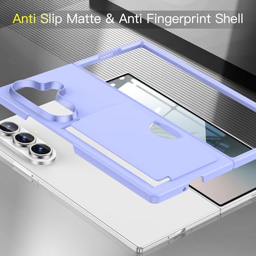 Coque Galaxy Z Fold 8 Ultra avec porte-carte intégré et dos transparent orange robuste - 4