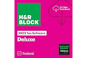 H&R Block Tax Software Deluxe 2023 with Refund Bonus Offer (Amazon Exclusive) (PC/MAC Download)