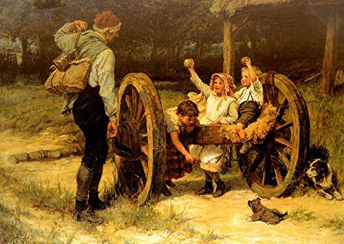 Peinture à l'huile faite main Joyeux comme le jour de Morgan pour salon