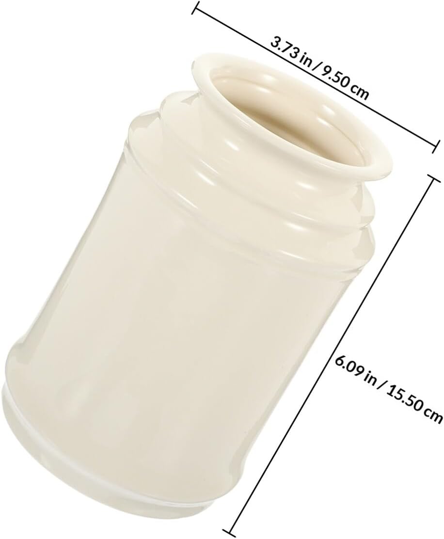 Cabilock Ceramic Utensil Holder and Chopstick Draining Holder Kitchen Cutlery Storage Crock White Reusable Spoon Organizer for Kitchen Counter