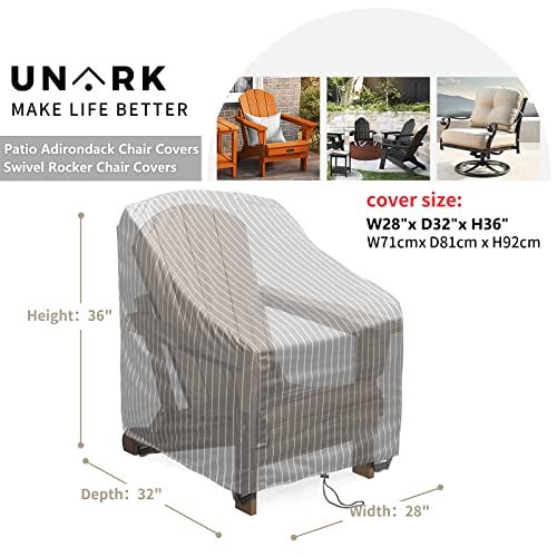 Adirondack Chair Covers Waterproof Heavy Duty Patio Chair Covers Outdoor Patio Furniture Covers Waterproof Swivel Rocker Chair Cover Rocking Chair Cover Size Upto 28W X 32D X 36H Inch 1 Pack #TOP1