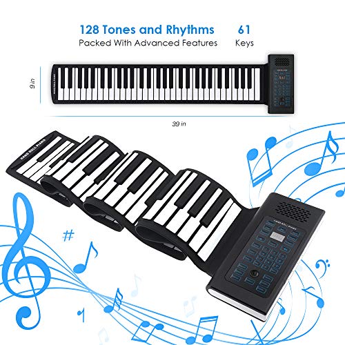 Roll Up Piano Folding Portable Keyboard | 61Keys | Music Gifts for Women
