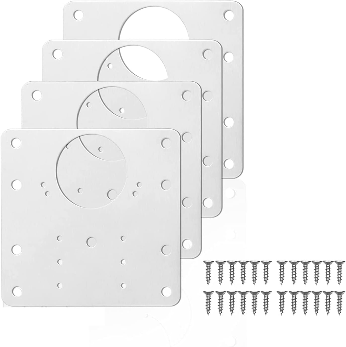 Aifounds 4 Pcs Hinges Repair Fixing Plates,Stainless Steel Board