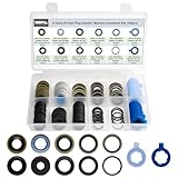 DEEFILL 100PCS 12 Types Metal Rubber Oil Drain Plug Gasket Assortment Kit Replace 097-021, 097-025, 097-035, 55196309, 097-116, 097-119, 097-115, 097-139, 097-146