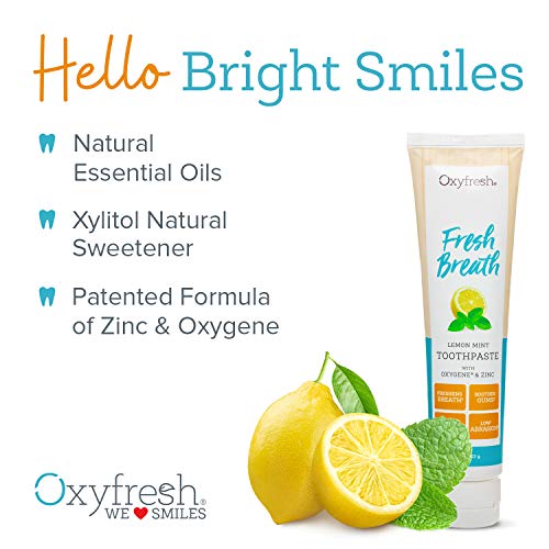 image for Oxyfresh Maximum Fresh Breath Lemon Mint Toothpaste |SLS & Fluoride Fr