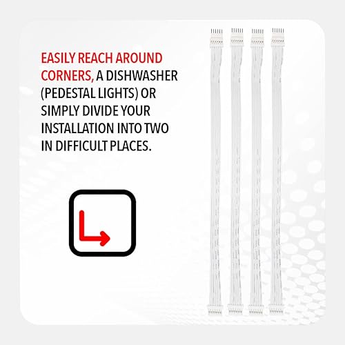 Miniatura 2 de Light Solutions - Cable de extensión de 0.5 pies para tira de luz degradado Philips Hue (4 piezas) - Blanco