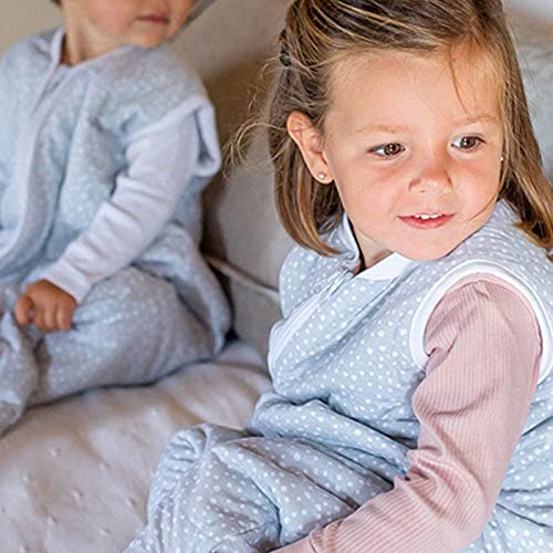 Molis & Co 2.5 Tog Winter Baby Sleeping Bag With Feet, 3 Years, Warm Baby Sleep Sack With Legs. Unisex Grey Print. Cotton Toddler Wearable Blanket For Boys And Girls. #TOP4