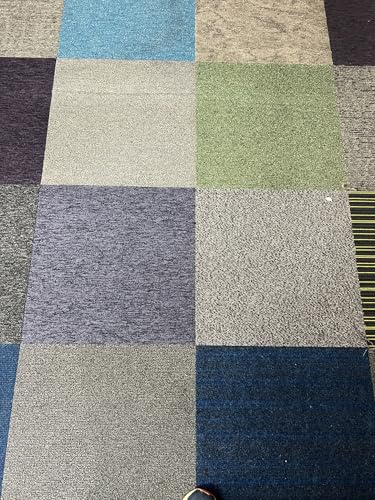 20 x Random Patchwork Carpet Tiles 50x50cm 5 SQM Heavy Duty Commercial Garage Porch Office Shed Conservatory Home Hardwearing Anti-Slip Floor Covering Premium Flooring Rugs Floor Tiles - 4
