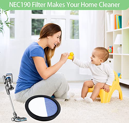 For Eureka Nec180 Replacement Filter Rapidclean Pro Cordless Stick And Handheld Vacuum Cleaner Nec185 Nec186 Nec190 Nec380 Nec480 Compatible With Lightweight Cordless Vacuum Filters Components 6 Pack #TOP5
