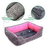 powerking Hundebett, wasserdichtes Haustier Mat Pad und Schlafkissen für Kitty Katze und kleine Hündchen, weich und waschbar (Rosa)